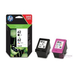 HP N9J71AE (62) Black + Color tintapatron