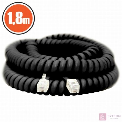 Delight Telefonkézibeszélő kábel Black 1,8m