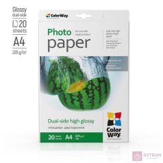 ColorWay Fotópapír Kétoldalas fényes 220g, A4, 20 lap