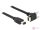 DeLock Cable FireWire 9 pin male 90° angled with screws > 6 pin male 3m