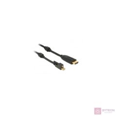   DeLock Cable mini Displayport 1.2 male with screw > HDMI male 4K Active Black 5m
