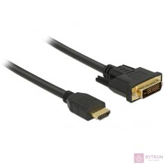 DeLock HDMI to DVI 24+1 cable bidirectional 2m Black