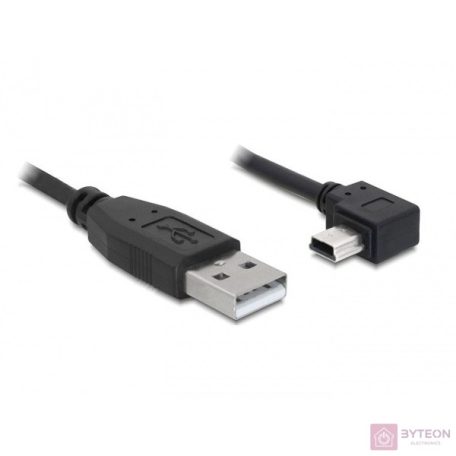 DeLock Cable USB 2.0-A male > USB mini-B 5pin male angled 1m