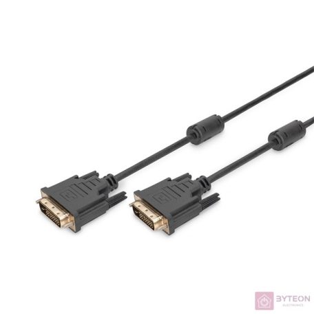 Assmann DVI connection cable DVI(24+1) M/M DVI-D Dual Link 3m Black