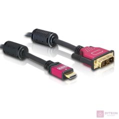   DeLock High Speed HDMI A male > DVI-D (Single Link) male cabel 2m Black