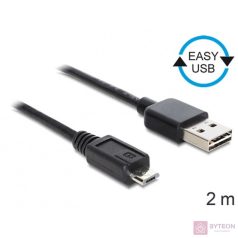   DeLock Cable EASY-USB 2.0 Type-A male > USB 2.0 Type Micro-B male 2m Black