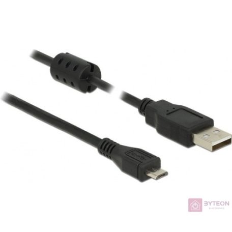 DeLock USB 2.0 Type-A male > USB 2.0 Micro-B male 0,5m cable Black