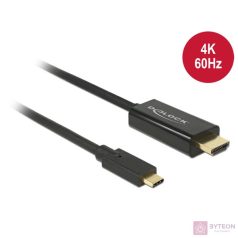   DeLock Cable USB Type-C male > HDMI male (DP Alt Mode) 4K 60 Hz 2m Black