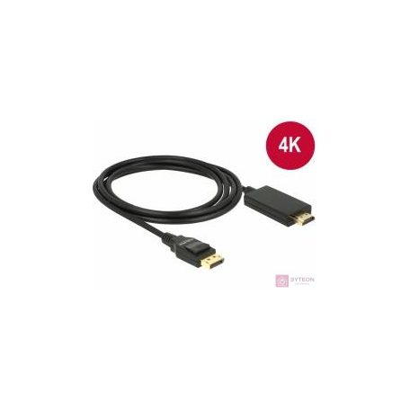 DeLock Displayport 1.2 male > High Speed HDMI-A male passive 4K 5m Black Cable 