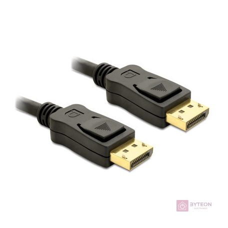 DeLock Displayport 1.2 male > Displayport male 4K 1m kábel Black