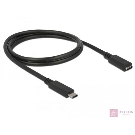 DeLock SuperSpeed USB3.1 Gen1 USB Type-C male > female 3 A cable 1m Black