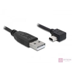   DeLock Cable USB 2.0-A male > USB mini-B 5pin male angled 0,5m