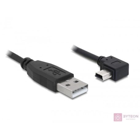 DeLock Cable USB 2.0-A male > USB mini-B 5pin male angled 0,5m