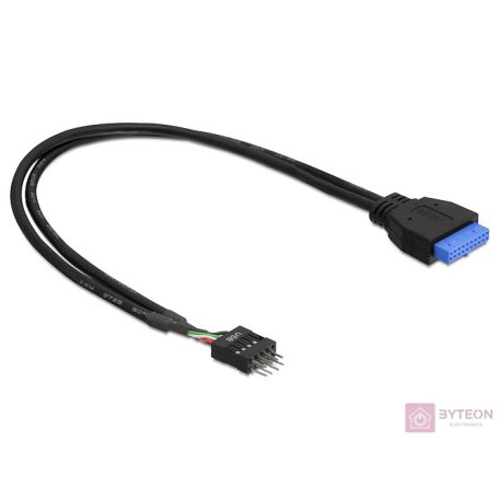 DeLock USB3.0 pin header female > USB2.0 pin header male 45cm kábel