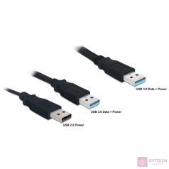   DeLock Cable USB 3.0 type A male + USB type A male > USB 3.0 type A male Black