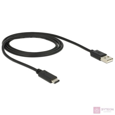 DeLock USB Type-C 2.0 - USB2.0 A Black 1m