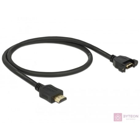 DeLock HDMI-A male > HDMI-A female panel-mount 4K 30 Hz 0.5m Cable