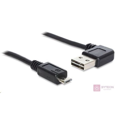 DeLock EASY-USB 2.0 Type-A male angled left / right > USB 2.0 Type Micro-B male 3m Cable
