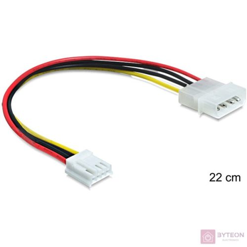 DeLock Cable Power 4 pin male > 4 pin floppy female 24cm