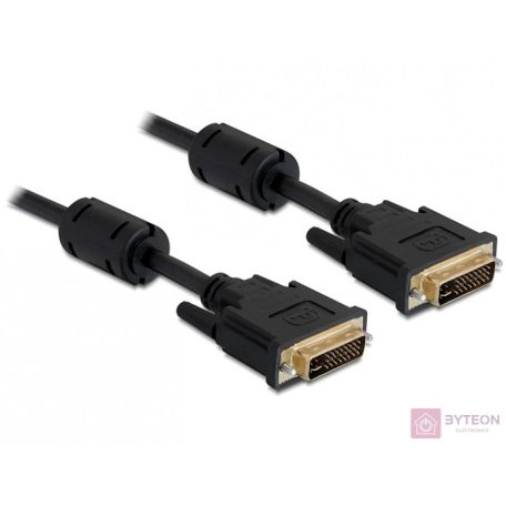 DeLock DVI-I (Dual Link) male > DVI-I (Dual Link) male 1m Black