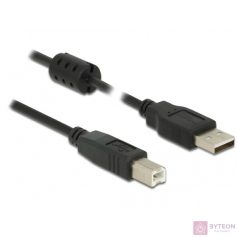   DeLock USB 2.0 Type-A male > USB 2.0 Type-B male 5m Black Cable