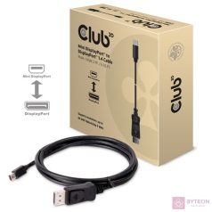 Club3D MiniDisplayPort to DisplayPort 1.4 HBR3 Cable M/M 2m
