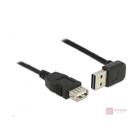 DeLock Extension cable EASY-USB 2.0 Type-A male angled up / down > USB 2.0 Type-A female 0,5m Black