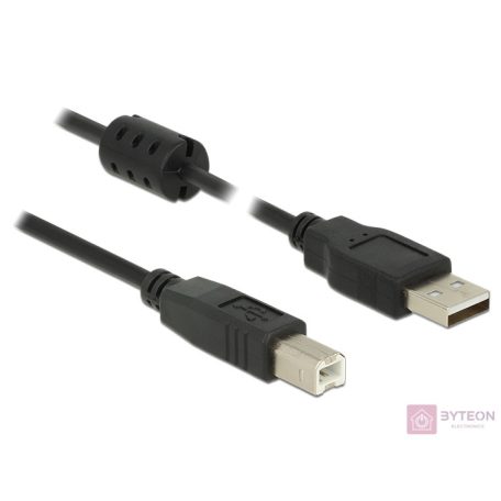 DeLock Cable USB 2.0 Type-A male > USB 2.0 Type-B male 1,5m Black