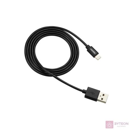 Canyon Ultra-compact MFI Apple Cable Apple 1m/2,8mm Black