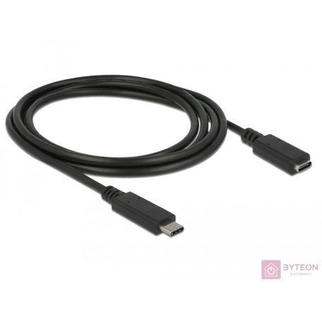 DeLock Extension cable SuperSpeed USB (USB 3.1 Gen 1) USB Type-C male > female 3 A 1.5m Black