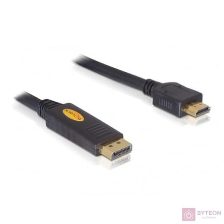 DeLock Cable Displayport 1.5 male > High Speed HDMI-A male passive 5m Black