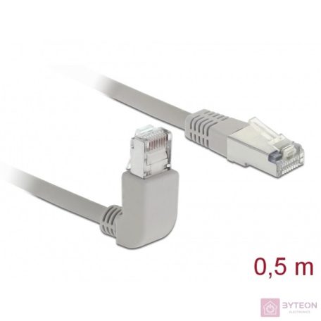 DeLock RJ45 Cat.5e SFTP angled / straight 0.5m cable