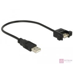   DeLock USB 2.0 Type-A male > USB 2.0 Type-A female panel-mount 0.25m Cable