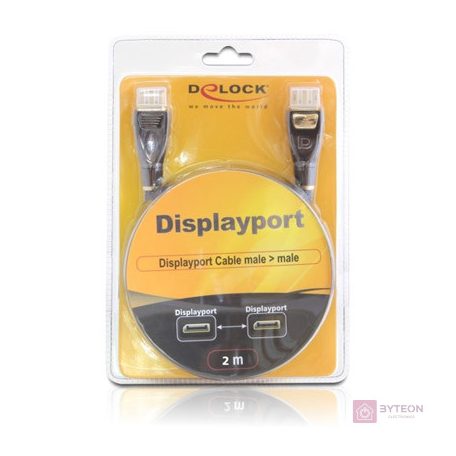 DeLock Cable Displayport 1.2 male > Displayport male 4K 2m PREMIUM