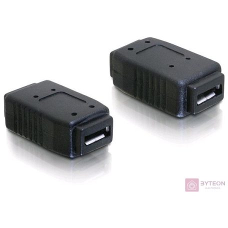 DeLock Adapter USB micro-A+B female to USB micro-A+B female
