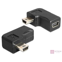 DeLock Adapter USB-B mini 5 pin male / female 90°angled