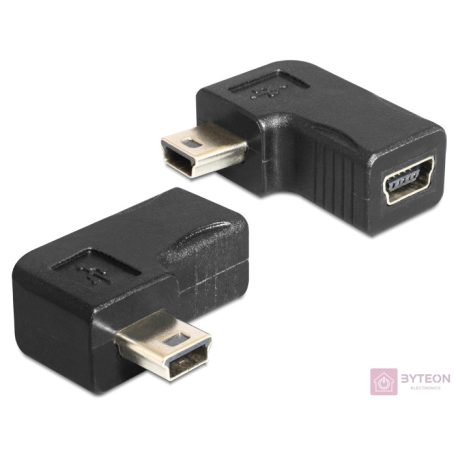 DeLock Adapter USB-B mini 5 pin male / female 90°angled
