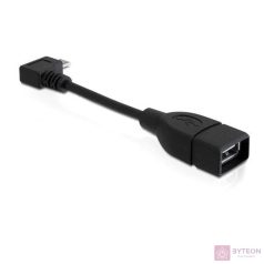   DeLock Cable Micro USB type-B male angled > USB 2.0-A female OTG 11cm