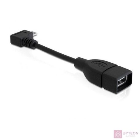 DeLock Cable Micro USB type-B male angled > USB 2.0-A female OTG 11cm