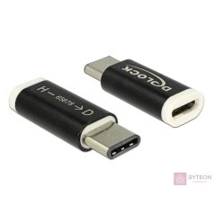  DeLock Adapter USB 2.0 Micro-B female > USB Type-C 2.0 male Black