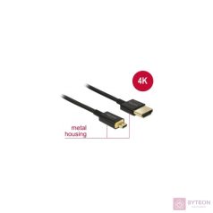   DeLock Cable High Speed HDMI with Ethernet - HDMI-A male > HDMI Micro-D male 3D 4K 2m Slim High Quality