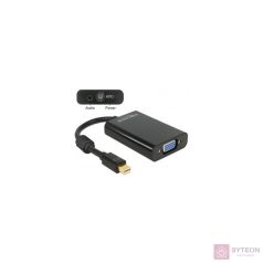  DeLock Adapter mini Displayport 1.1 male > VGA female + Audio + Power Black