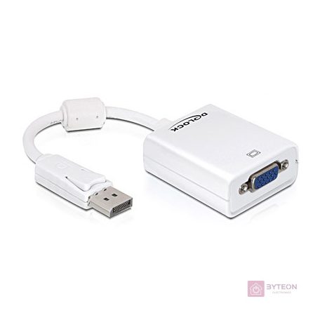 DeLock Adapter Displayport 1.2 male > VGA female White