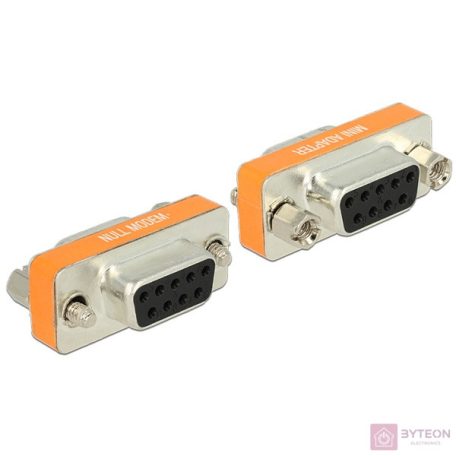 DeLock Null Modem Sub-D 9 pin female > female Gender Changer Adapter 