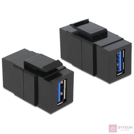 DeLock Keystone module USB 3.0 A female > USB 3.0 A female Black