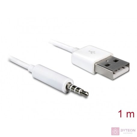 DeLock Cable USB-A male > Stereo jack 3.5 mm male 4 pin IPod Shuffle 1m