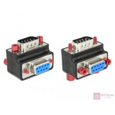   DeLock D-Sub 9 pin male > female 90° angled Nut and Screw changeable Adapter 