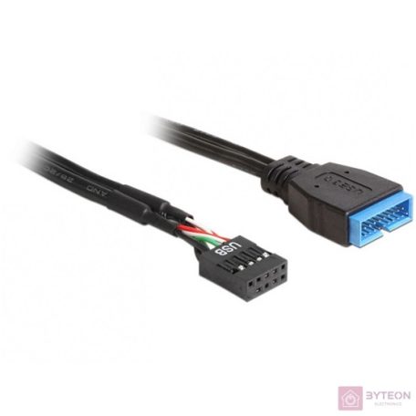 DeLock Cable USB 2.0 pin header female > USB 3.0 pin header male 30cm