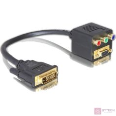 DeLock Adapter DVI 29 male to VGA + 3x RCA female