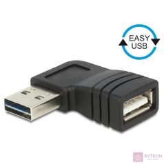   DeLock Adapter EASY-USB 2.0-A male > USB 2.0-A female angled left / right
